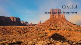  Presentation with environmental - Amazing slides having famous-cliffs-mittens-in-monument backdrop and a teal colored foreground