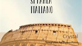  Presentation with rome italy - PPT theme having famous-colosseum-in-rome-italy background and a yellow colored foreground
