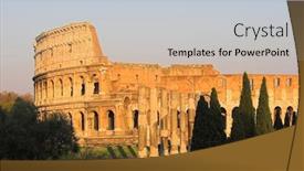  Presentation with rome italy - Presentation design having famous-colosseum-or-coliseum background and a lemonade colored foreground