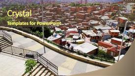  Presentation with colombia - Cool new slides with famous district 13 in medellin backdrop and a tawny brown colored foreground