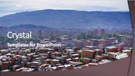  Presentation with colombia - Cool new theme with famous district 13 of medellin backdrop and a ocean colored foreground