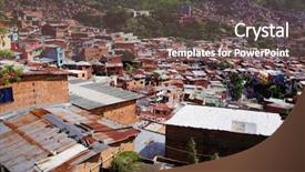  Presentation with colombia - Amazing slide deck having famous district 13 of medellin backdrop and a violet colored foreground