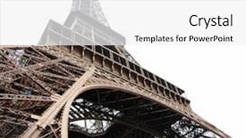 Presentation with eiffel tower - PPT theme enhanced with famous eiffel tower of paris background and a white colored foreground