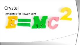  Presentation with einstein - Amazing PPT theme having famous einstein formula made backdrop and a white colored foreground