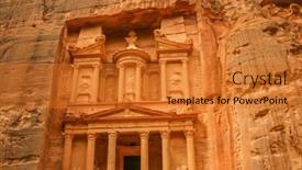  Presentation with petra - Colorful presentation enhanced with famous-facade-of-ad-deir backdrop and a gold colored foreground
