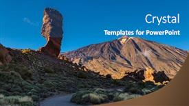  Presentation with god - Slide set consisting of famous-finger-of-god-rock background and a teal colored foreground