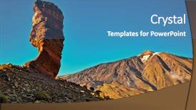  Presentation with god - Audience pleasing slide set consisting of famous finger of god rock backdrop and a teal colored foreground