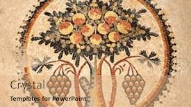  Presentation with mosaic - PPT layouts having famous-floor-mosaics background and a coral colored foreground