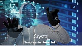  Presentation with crowded apartment buildings - Cool new slides with famous frame - robber with hood and gloves backdrop and a  colored foreground