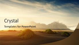  Presentation with black sea - Colorful presentation design enhanced with famous grass hills on black backdrop and a blonde colored foreground