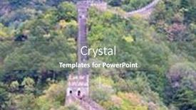  Presentation with china - PPT layouts consisting of famous-great-wall-of-china background and a gray colored foreground