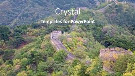  Presentation with china - Colorful PPT layouts enhanced with famous-great-wall-of-china backdrop and a seafoam green colored foreground