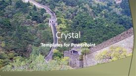  Presentation with great wall travelling - Slides having famous-great-wall-of-china background and a gray colored foreground