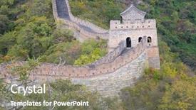  Presentation with china - PPT layouts featuring famous great wall of china background and a gray colored foreground