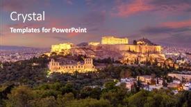  Presentation with europe - Slide set with famous-greece-the-acropolis background and a gray colored foreground