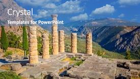  Presentation with ancient greek - Cool new presentation with famous-greek-ancient-ruins backdrop and a teal colored foreground