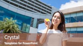  Presentation with hong kong - Slide deck consisting of famous hong kong local foo background and a  colored foreground