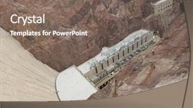  Presentation with nevada - Cool new slide deck with famous hoover dam at lake backdrop and a gray colored foreground