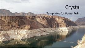  Presentation with united states - Presentation design with famous hoover dam at lake background and a lemonade colored foreground