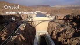  Presentation with hydroelectric - PPT layouts featuring famous-hoover-dam-hydroelectric-power background and a coral colored foreground