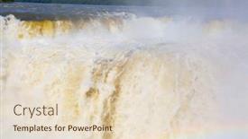  Presentation with falls - Slides with famous-iguazu-falls background and a lemonade colored foreground