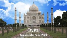  Presentation with indian monument - Slide deck consisting of famous indian monument taj mahal background and a gray colored foreground