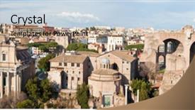  Presentation with ancient roman - Theme with famous italian landmark the ancient background and a light gray colored foreground