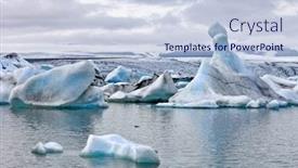  Presentation with movies - Presentation theme enhanced with famous-jokulsarlon-glacier-lake background and a lemonade colored foreground