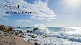  Presentation with islam famous mosque in turkish - Audience pleasing presentation theme consisting of famous kathisma beach in lefkada backdrop and a  colored foreground