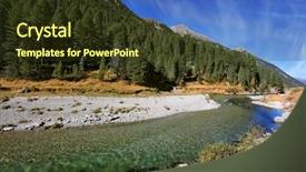  Presentation with water sun - Audience pleasing PPT theme consisting of famous krimml waterfalls bluish backdrop and a tawny brown colored foreground