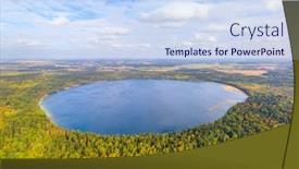  Presentation with lake - Cool new PPT theme with famous-lake-sviciaz-aerial-photo backdrop and a sky blue colored foreground