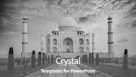  Presentation with taj mahal - Slide deck with famous landmark agra uttar pradesh background and a gray colored foreground