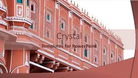  Presentation with india - Slide set featuring famous-landmark-in-jaipur-india background and a coral colored foreground