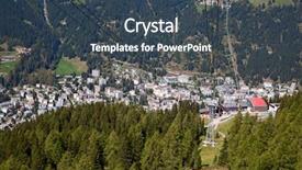  Presentation with annual meeting - PPT theme consisting of famous location of annual meeting background and a ocean colored foreground