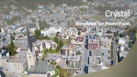  Presentation with meetings - Slide deck featuring famous location of annual meeting background and a gray colored foreground