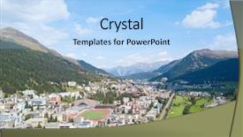  Presentation with city - PPT theme consisting of famous location of annual meeting background and a light blue colored foreground