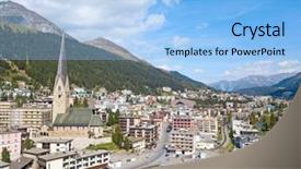  Presentation with meetings - Slide deck with famous location of annual meeting background and a light blue colored foreground