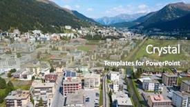  Presentation with meetings - PPT layouts having famous location of annual meeting background and a violet colored foreground