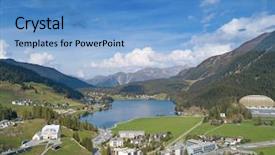  Presentation with city - Cool new PPT layouts with famous location of annual meeting backdrop and a teal colored foreground