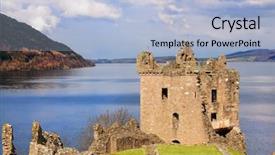  Presentation with scotland - Audience pleasing slides consisting of famous loch ness monster backdrop and a light blue colored foreground