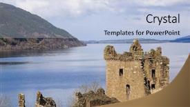  Presentation with scotland - Slides consisting of famous loch ness monster background and a light blue colored foreground