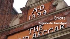  Presentation with pub - Slide set consisting of famous-london-pub-sign background and a tawny brown colored foreground