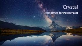  Presentation with popular - Amazing slide deck having famous-matterhorn-spire-under backdrop and a navy blue colored foreground