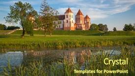  Presentation with castle - Amazing theme having famous mir castle belarus backdrop and a  colored foreground