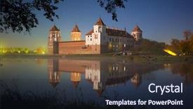  Presentation with castle - Slides having famous mir castle belarus background and a  colored foreground