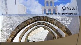  Presentation with monastery - Colorful slide deck enhanced with famous monasteries and churches - monastery backdrop and a light blue colored foreground