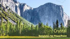  Presentation with yosemite - Presentation theme featuring famous-monolithic-rock-el-capitan background and a tawny brown colored foreground