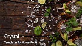  Presentation with mule - Amazing PPT layouts having famous moscow mule alcoholic cocktail backdrop and a wine colored foreground