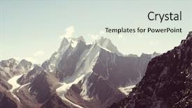  Presentation with mountain - Cool new presentation theme with famous mountaineers - beautiful high mountain in pamir backdrop and a  colored foreground