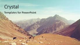  Presentation with japan beautiful landscape mountain fuji - Beautiful presentation design featuring famous mountaineers - beautiful high mountain in pamir backdrop and a  colored foreground